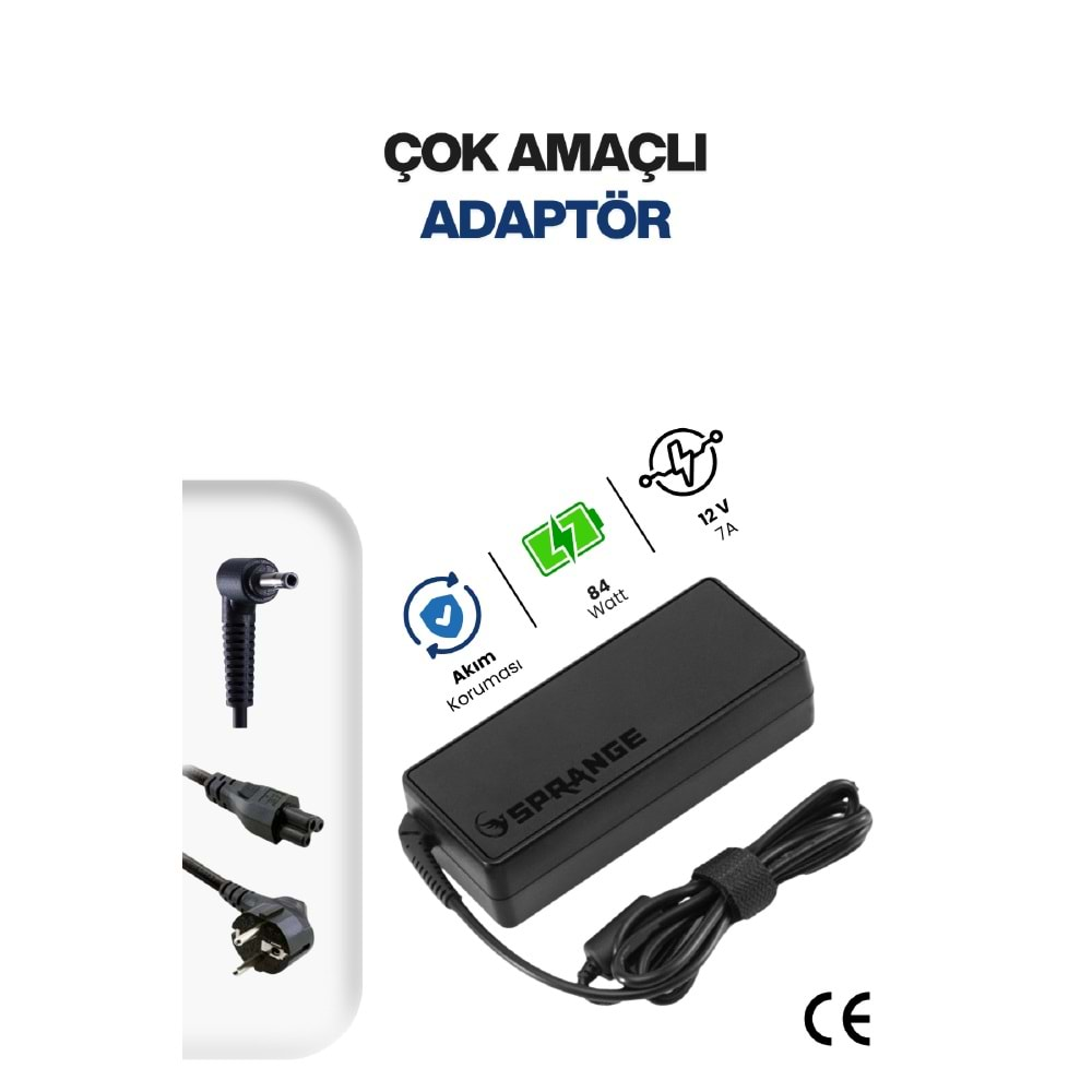 SR-L30 12V-7A (5,5*2,5mm) 84W Sprange AC/DC Adaptör - AKT00913