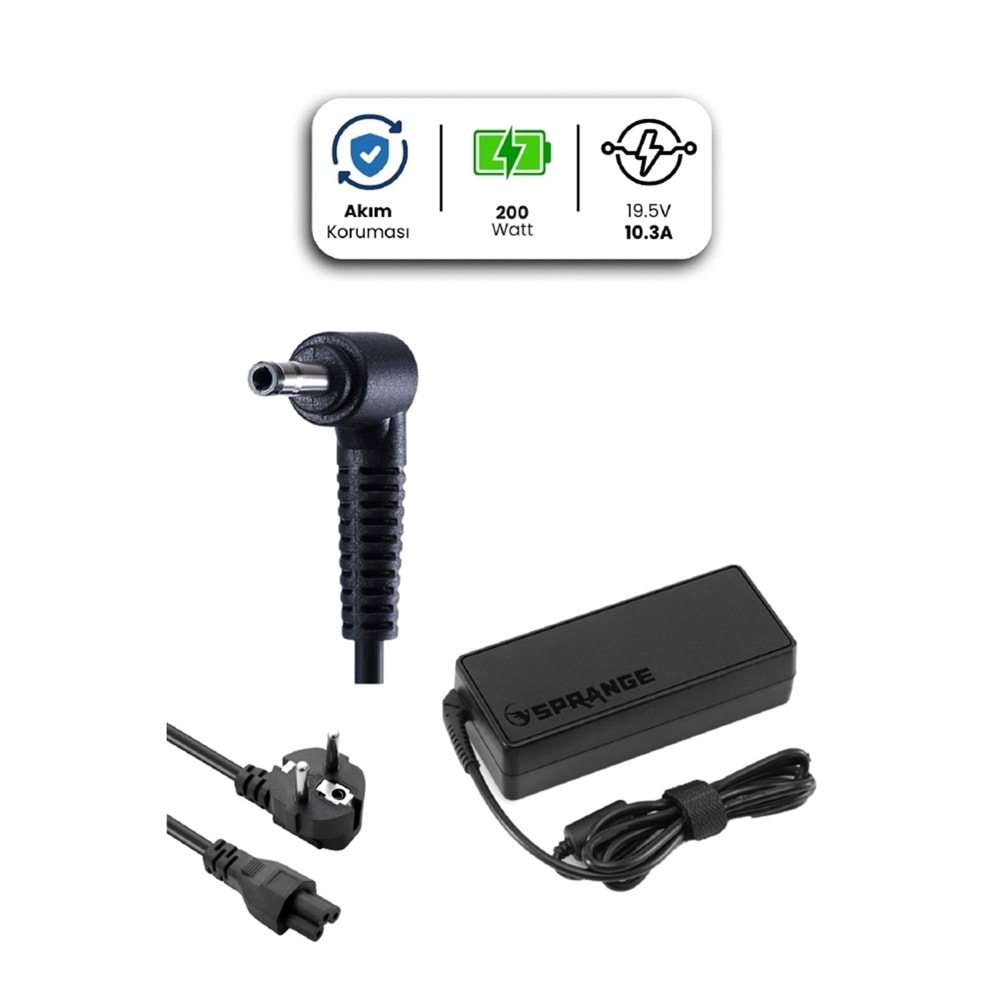 SR-L44 19,5V - 10.3A ( 5.5*2.5 Slim ) Sprange 200W HP İçin Adaptör