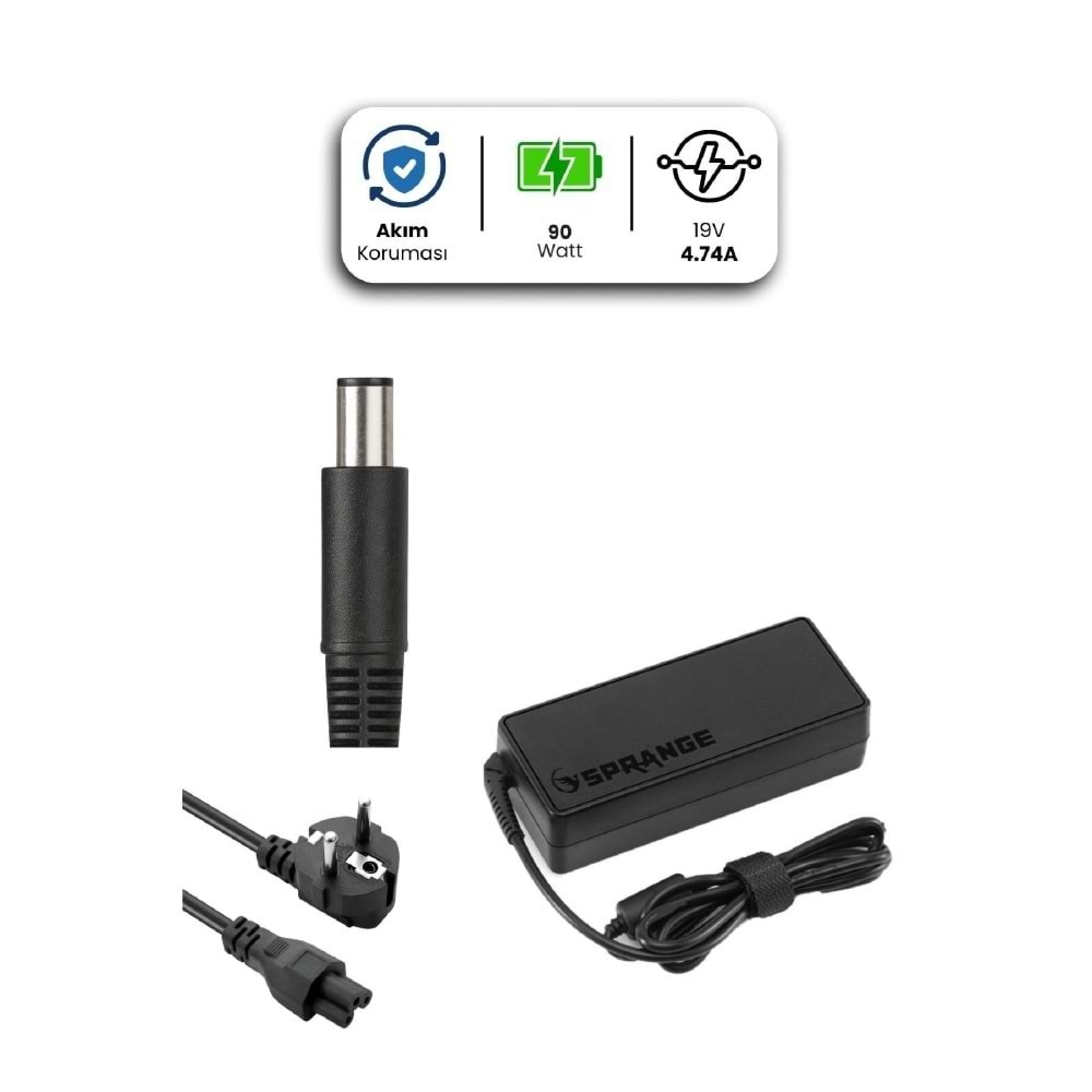 SR-L7 19V - 4.74A ( 7.4*5.0 ) Sprange 90W HP İçin Adaptör - AKT00889