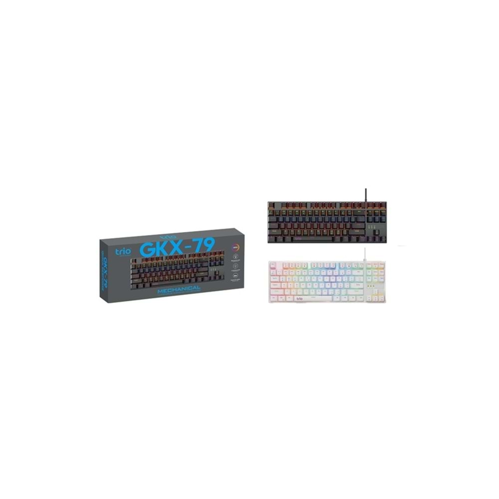 TR-TRGKX79 Trio Oyuncu Klavyesi Mekanik Blue Switch RGB