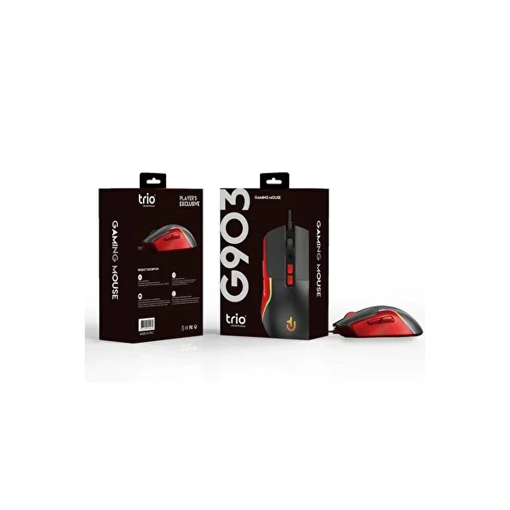 TRIO-G903 Trio Usb Gaming Mouse 3200 DPI RGB Ledli