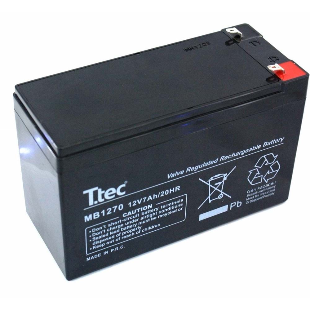 TT-12V-7AH Ttec Bakımsız Kuru Tip Akü