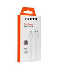 HY-X105 Hytech 3A Type-C 1M Beyaz Şarj Kablosu