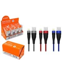 HY-X325 Hytech 1M 3A Lightning Data + Şarj Kablosu 3renk