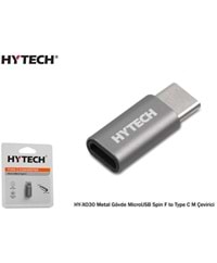 HY-XO30 Hytech Gümüş Micro Usb 5pin F To Type-C Metal Gövdeli Çeviri