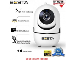 Besta BST-WF70 2MP Bebek Kamerası Harekete Duyarlı Takip Kamerası