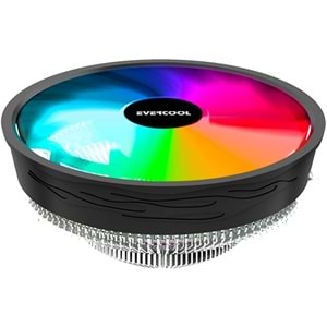 CS-02 Evercool Rainbow 3Pin 12Cm Fan Intel LGA1700/AMD AM5 Uyumlu Hava