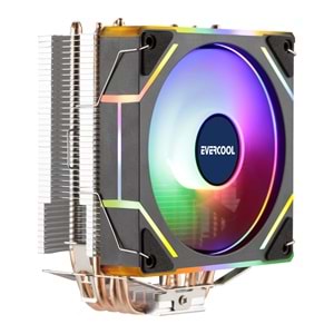 CS-120 Evercool FROZEN Rainbow 12Cm Fan 4Pin Pwm LGA1851/1700/AM5 Uyum