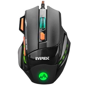 SGM-X7 Everest Usb Siyah Gaming Oyuncu Mouse + Pad