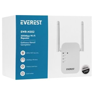 EWR-N302 Everest 2.4Ghz Repeater+AP Kablosuz Menzil Genişletici