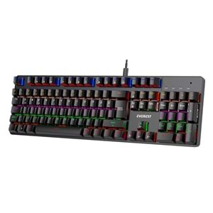 KB-MK1 Everest Lumos USB Rainbow Aydınlatmalı Mekanik Oyuncu Klavye