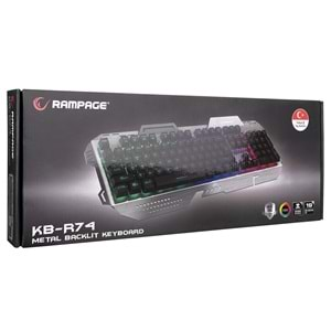 KB-R74 Everest Rampage Usb Gökkuşağı Aydınlatmalı Gaming Klavye