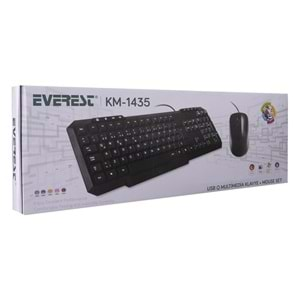 KM-1435 Everest Q Multimedia Klavye+Mouse Set