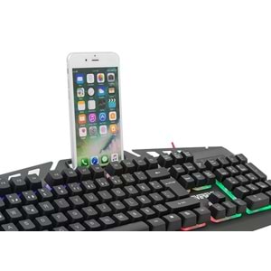 KMX-99 Everest Usb Gökkuşağı Zemin Aydınlatmalı Oyuncu Klavye+Mouse