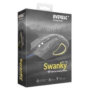 SM-790 Swanky Everest Usb Siyah Gaming Oyuncu Mouse 3200 Dpi