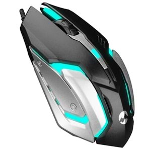 SM-G72 Everest Usb Siyah/Gümüş Işıklandırmalı Oyuncu Mouse