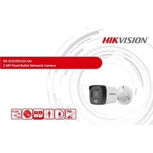 Hikvision DS-2CD1021G2-LIUF 2.8 mm 2 Mp Smart Hybird Light Bullet Ip