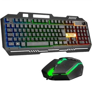HKM-X86 Hytech Quin Gökkuşağı Aydınlatmalı Gaming Klavye+Mouse