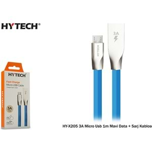 HY-X205 Hytech 1M 3A Micro Data + Şarj Kablosu