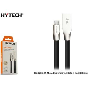 HY-X205 Hytech 1M 3A Micro Data + Şarj Kablosu