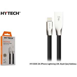 HY-X305 Hytech 1M 3A Iphone Lightning Data + Şarj Kablosu