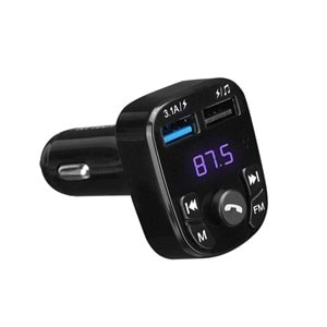 HY-XCB35 Hytech 5V/3.1A Led Ekran Usb Siyah Bluetooth Fm Transmitter