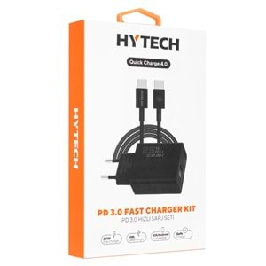 HY-XE44 Hytech 25W Type USB-C Quick Charce 4.0 Type-C Kablolu Adaptör