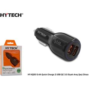 HY-XQ50 Hytech 5.4A Quick Charge 2 Usb Qc 3.0 2 Renk Araç Şarj Cihazı