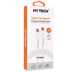 HY-XTP20 Hytech 1M 3A TypeC To TypeC Hızlı Data + Şarj Kablosu