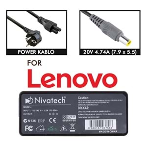 NTC-BC972 20V - 4.5A (7.9*5.5) Nivatech Notebook Adaptörü