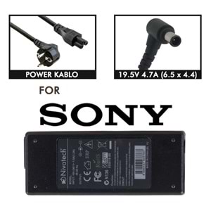 NTC-BC993 19.5V - 4.7A (6.5*4.4) Nivatech Notebook Adaptörü