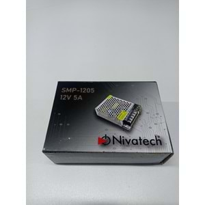 SMP-1205 12V/5A Nivatech Metal Kasa Adaptör