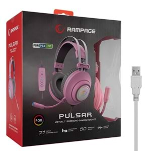 RM-K1 Rampage Pulsar Usb 7.1 Surround+Titreşim Rgb Gaming Kulaklık