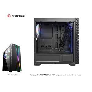 RM-X-MAN Rampage Tempered Camlı Gaming Kasa