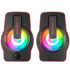 RMS-G7 Rampage Falsetto 2.0 6 Watt RGB Ledli Kırmızı Mm Gaming Speaker