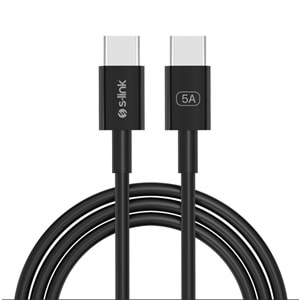 SL-C124 Slink 1M 20V 5A Pd 3.0 Type C To Type C Data Ve Şarj Kablosu