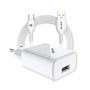 SL-EC40T Slink 5V 2400MA Type-C Kablolu Beyaz Ev Şarj Adaptörü