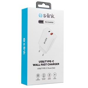 SL-EC60 Slink 20W PD3.0/QUİCK Charge QC3.0 Type Usb-C Ve Usb A Adaptör