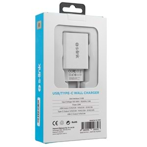 SL-EC60 Slink 20W PD3.0/QUİCK Charge QC3.0 Type Usb-C Ve Usb A Adaptör