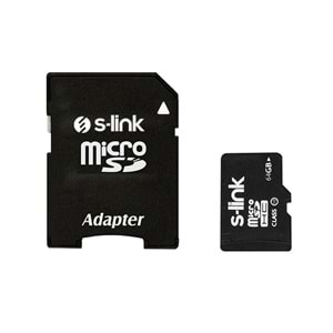 SL-TF264 Slink 64GB Class 10 Adaptörlü Micro SD Kart Bellek