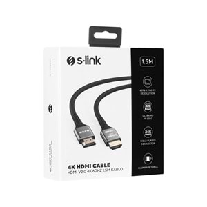 SLX-HD4K015 Slink 1.5M Metal v2.0 4K 19+1 Hdmı To Hdmı Kablo
