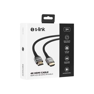 SLX-HD4K03 Slink 3M Metal v2.0 4K 19+1 Hdmı To Hdmı Kablo