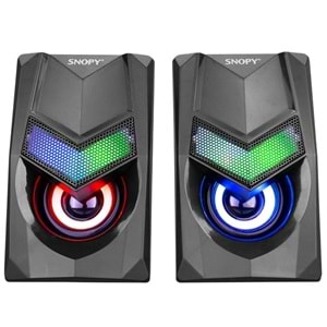 SN-X25 Snopy 2.0 Multimedia Rgb Işıklı 3W*2 Siyah Usb Speaker