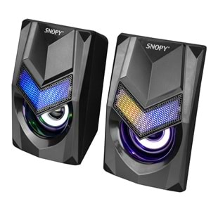 SN-X25 Snopy 2.0 Multimedia Rgb Işıklı 3W*2 Siyah Usb Speaker