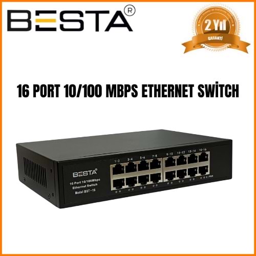 BST-16 BESTA 16 Port 10/100 Switch Box