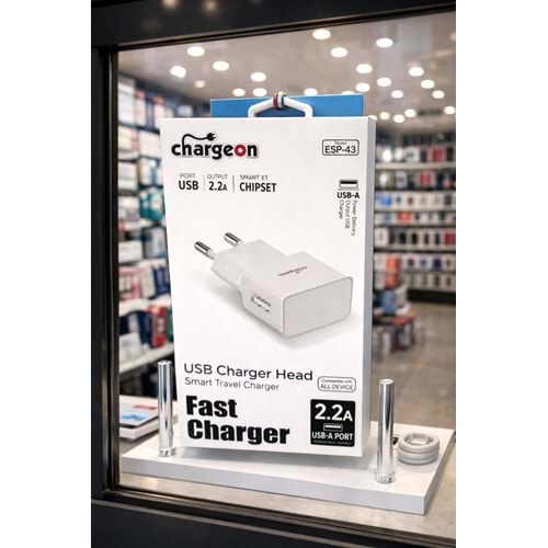 ESP-43 Chargeon 2.2A EV Tipi Şarj Kafa