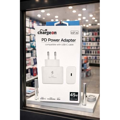 ESP-45 Chargeon 45W EV Tipi Şarj Kafa PD Girişli