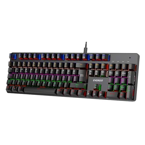 KB-MK1 Everest Lumos USB Rainbow Aydınlatmalı Mekanik Oyuncu Klavye