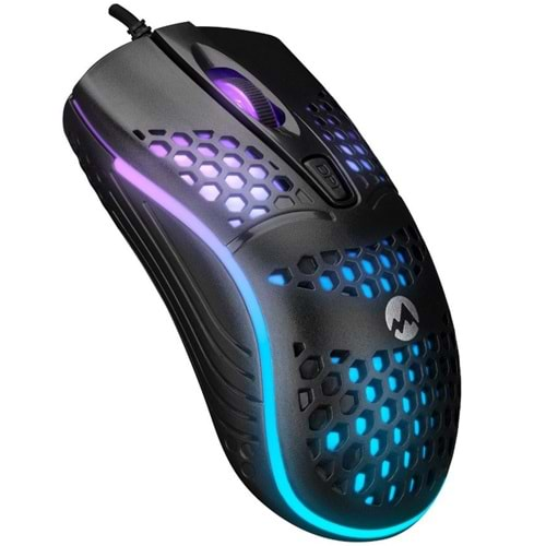 SM-654 Everest Usb Eco Siyah 4D Optik Led Işıklı Gaming Oyuncu Mouse