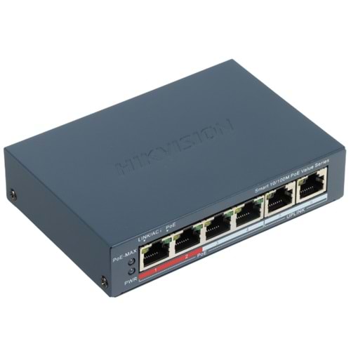 Hikvision DS-3E1106P-EI-M 4Port 10/100 Yönetileblir PoE